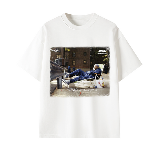 CREET Can’t Knock The Hustle white graphic T-shirt – New York streetwear
